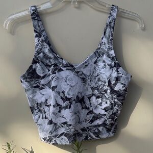 Floral Black and White Women's Top